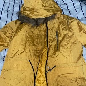 Yellow winter coat